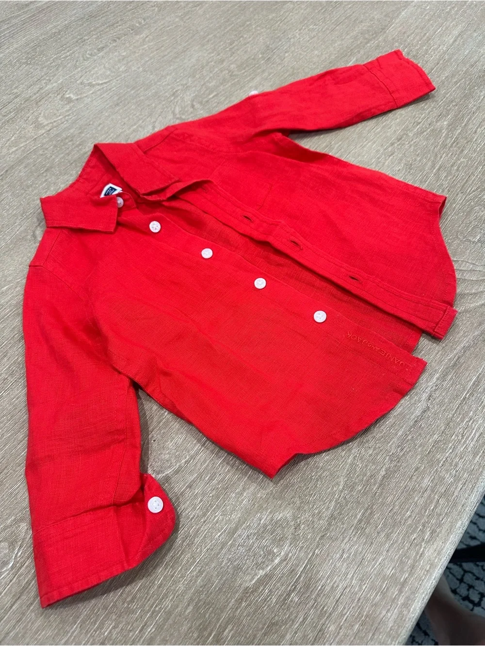 Janie and Jack Red Button-Down Shirt